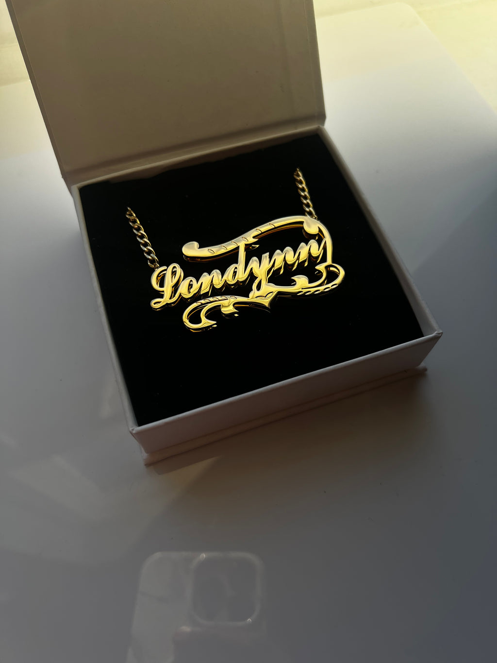 Double Plated name Necklace