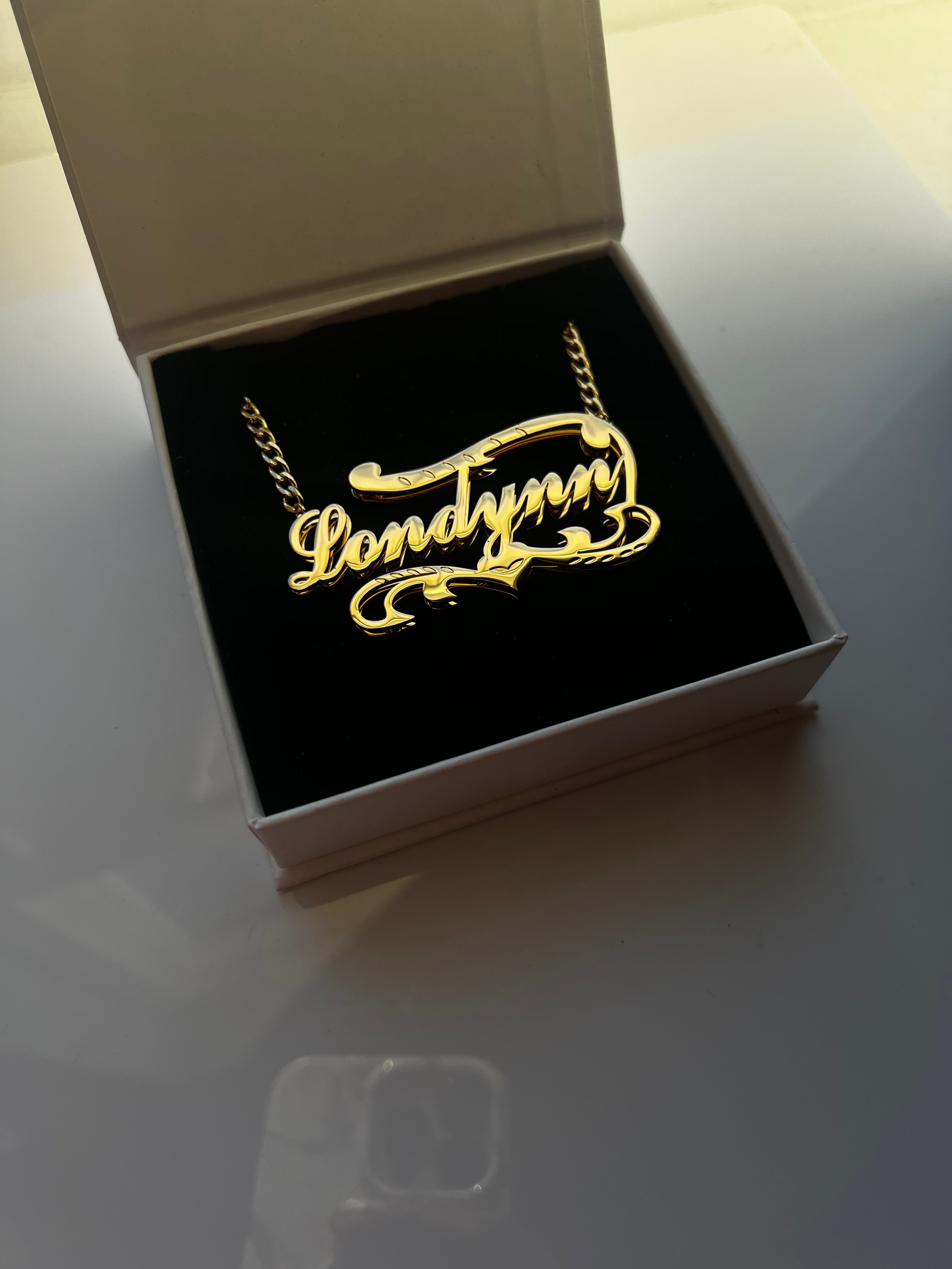 Double Plated name Necklace