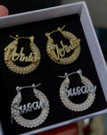 Dainty jewel hoops