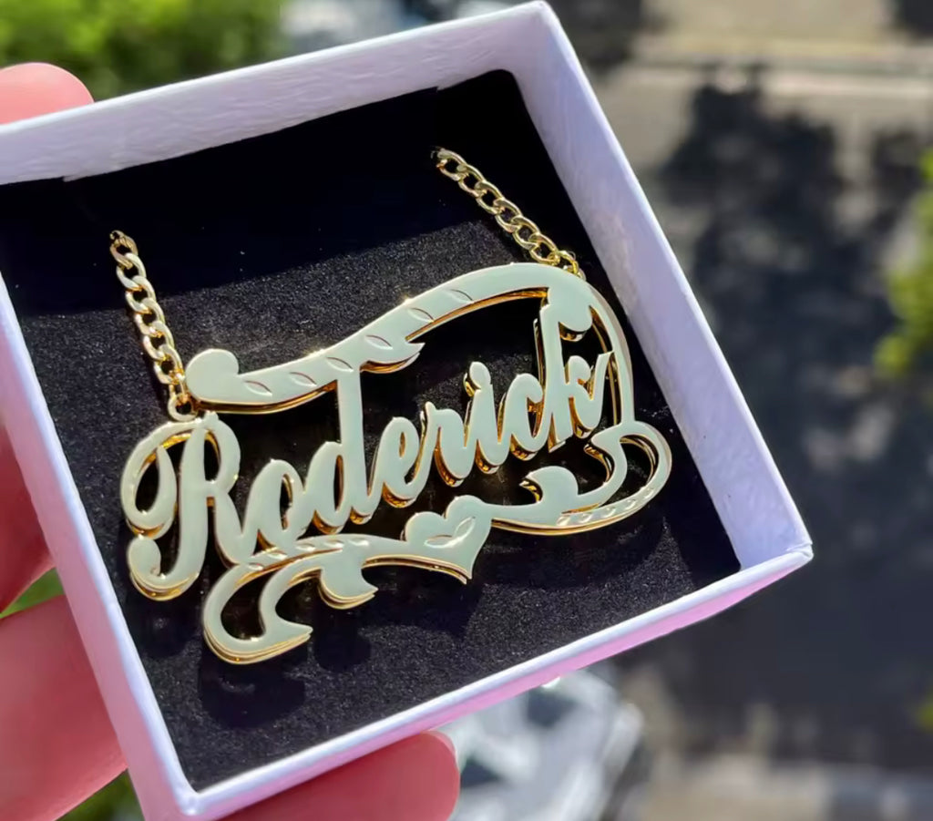 Double Plated name Necklace