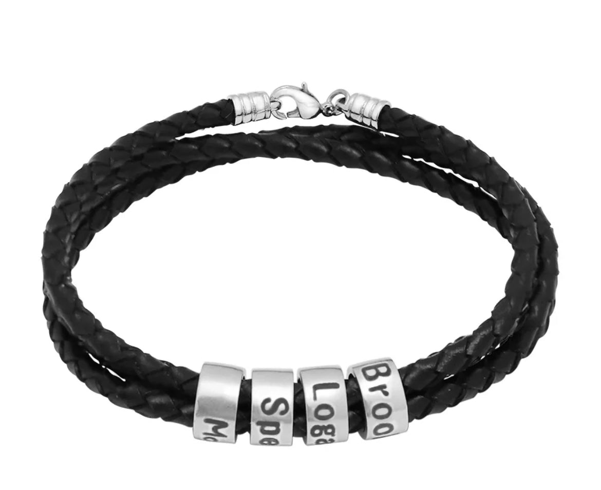 Men’s Personalized Bead Bracelet